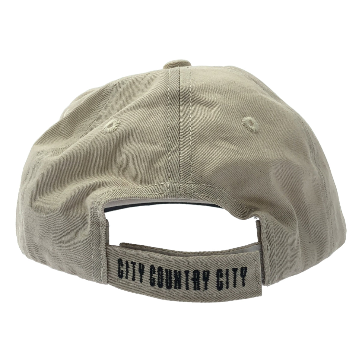 [新品] CITY COUNTRY CITY | 2024 秋冬 | 刺繡LOGO斜紋棉質棒球帽 | F碼 | 象牙白/黑色 | 男款