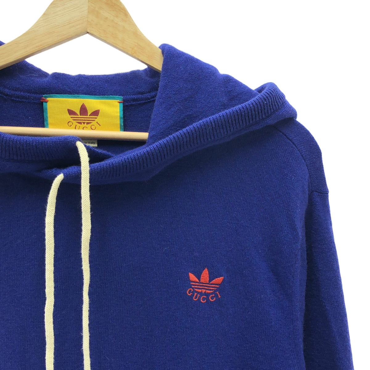GUCCI / 古馳 | x adidas 針織連帽派克大衣 | XS | 藍色 | 男款