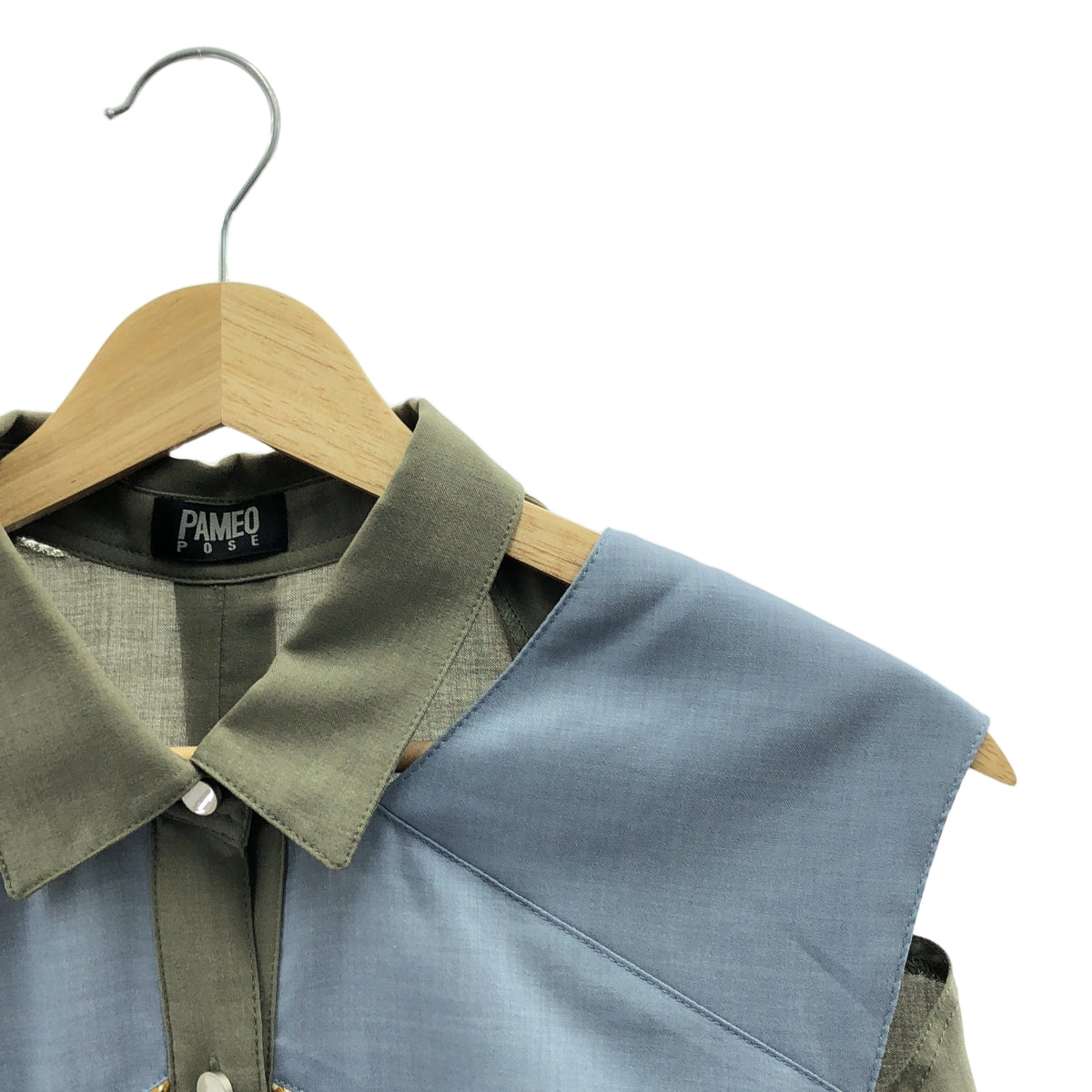 PAMEO POSE | 皇帝連身裙 / 雙色連身裙 / 含內衣 | F | 卡其色/藍色 | 女款