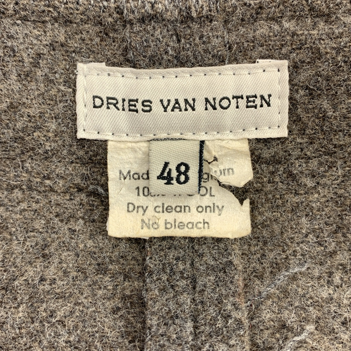 DRIES VAN NOTEN / 드리스 반 노텐 | 울 노 컬러 지퍼 롱 코트 | 48 | 남성