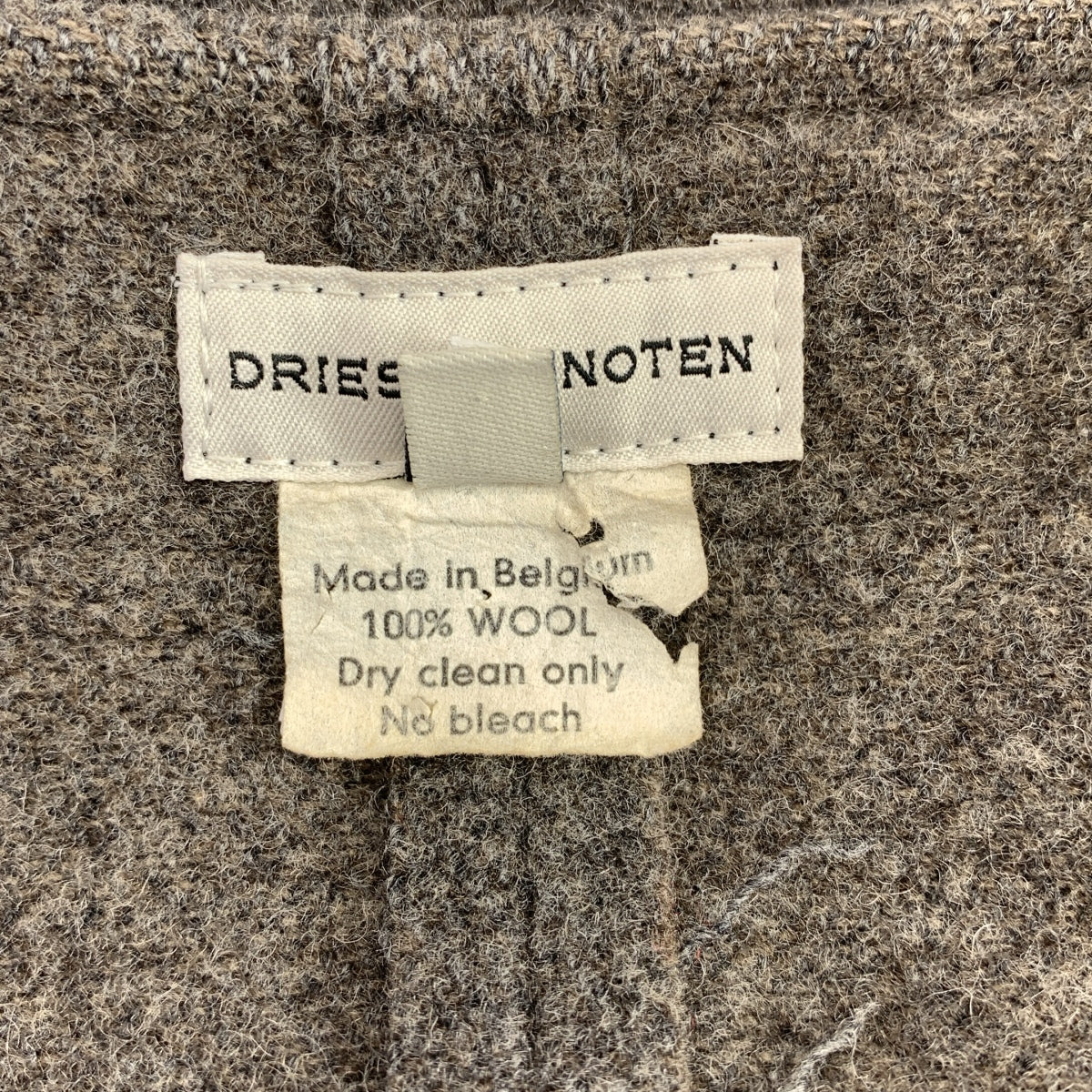 DRIES VAN NOTEN / ドリスヴァンノッテン | ウール ノーカラー ジップ