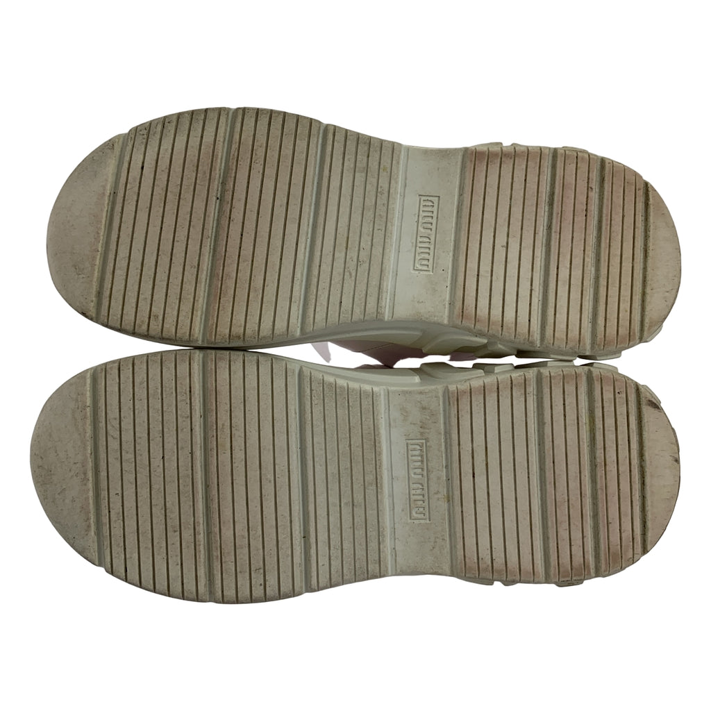 miu miu / 뮤 뮤 | 사이드 로고 레인 부츠 | 37 1/2 |