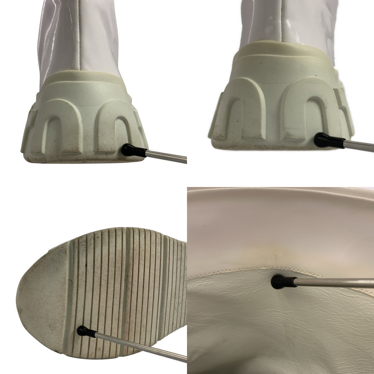 miu miu / 뮤 뮤 | 사이드 로고 레인 부츠 | 37 1/2 |