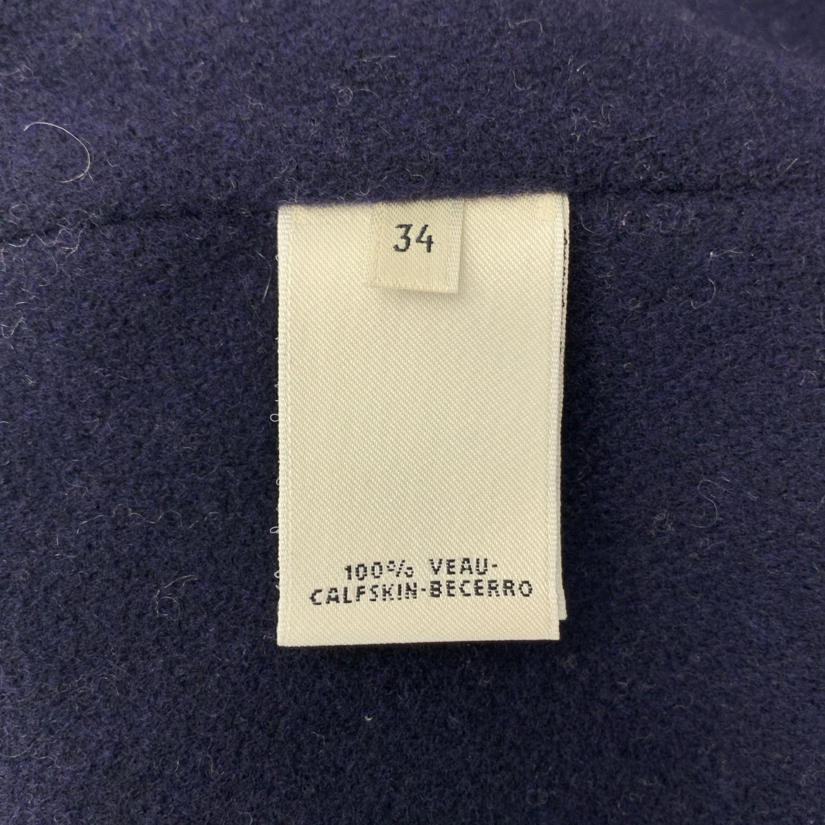 [狀況極佳] 愛馬仕 | 小牛皮穿孔大衣 | 尺寸 34 | 黑色 | 女款