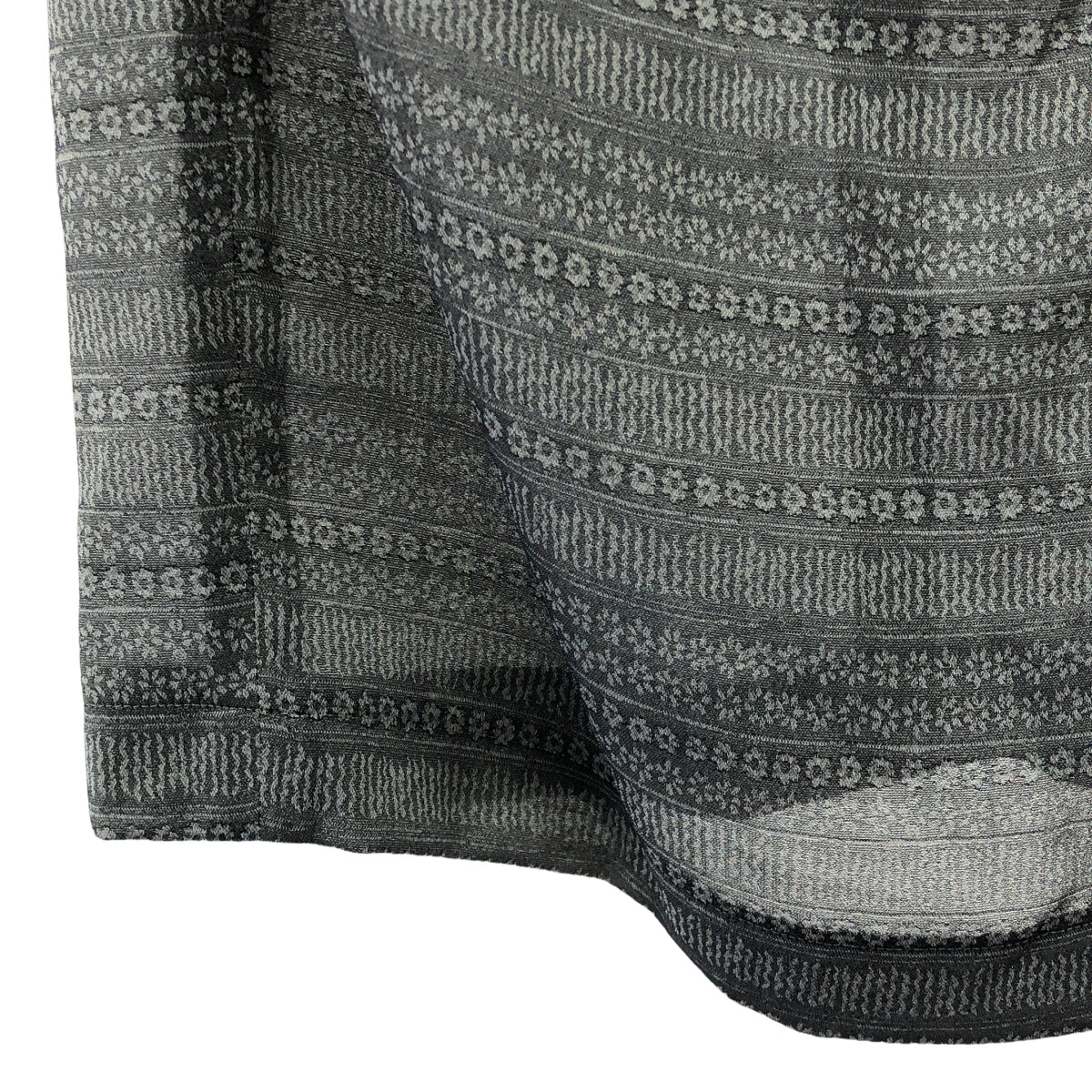 【신품】 Mame Kurogouchi / 마메쿠로고우치 | 2024AW | "Mishima Karatsu" Floral Pattern Jacquard Draped Skirt 스커트 | 1 | 네이비 | 여성