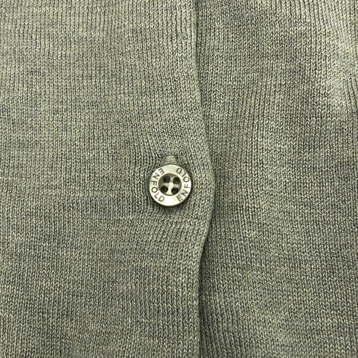 折疊 |絲棉圓領針織開襟衫 | 38 |灰色 |女性的