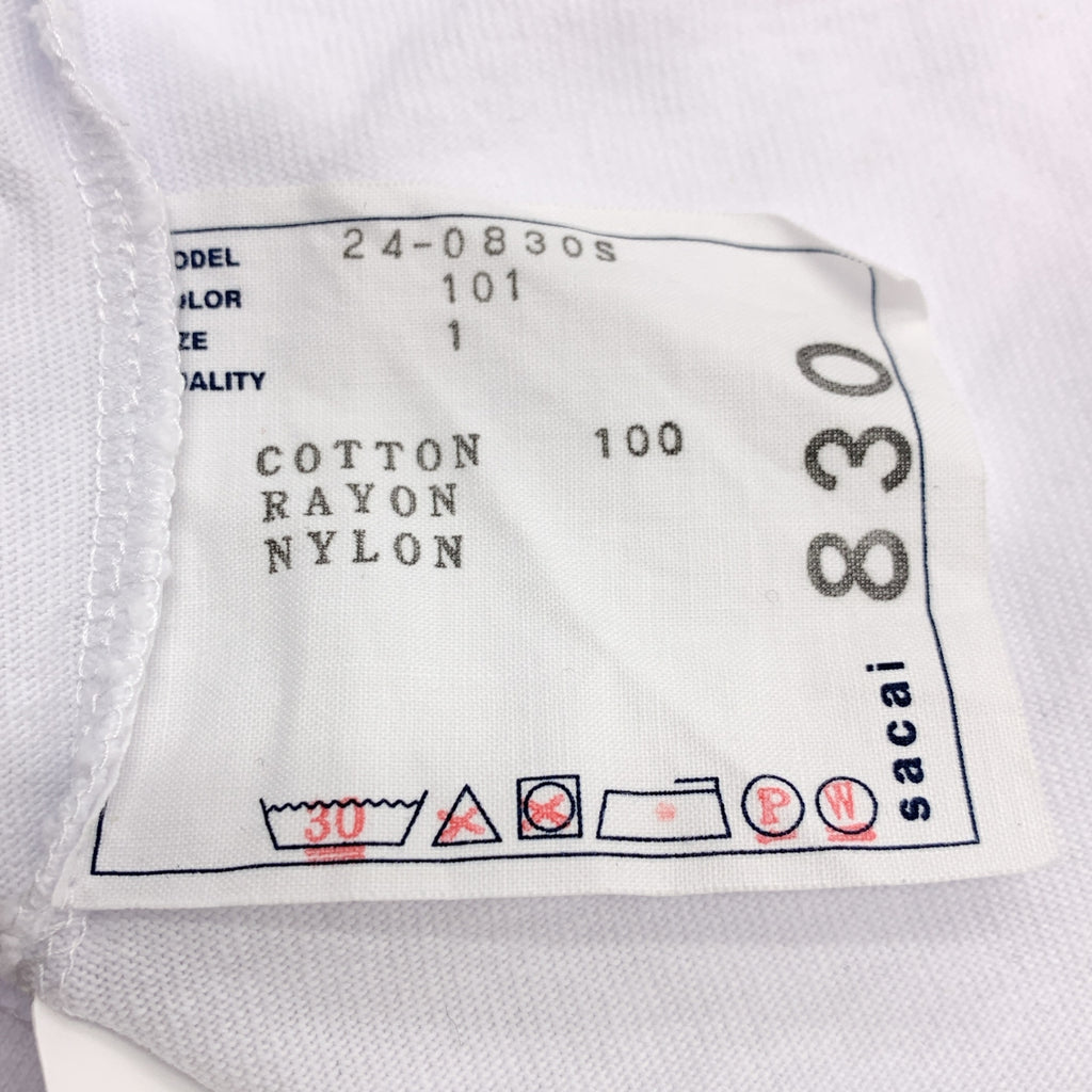 sacai / サカイ | Gonz Patch T-Shirt  / ワッペン ポケット Tシャツ カットソー | 1 | レディース