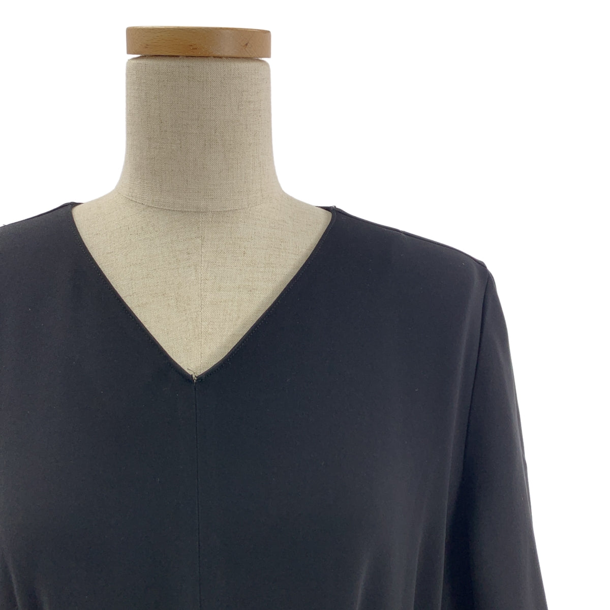foufou / 후후 | THE DRESS #11 V neck gather one piece V 넥 개더 원피스 | 1 | 블랙 | 여성
