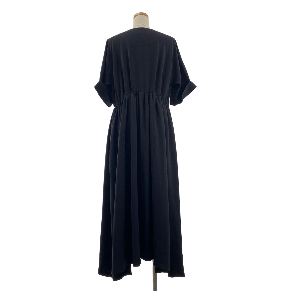 foufou / 후후 | THE DRESS #11 V neck gather one piece V 넥 개더 원피스 | 1 | 블랙 | 여성