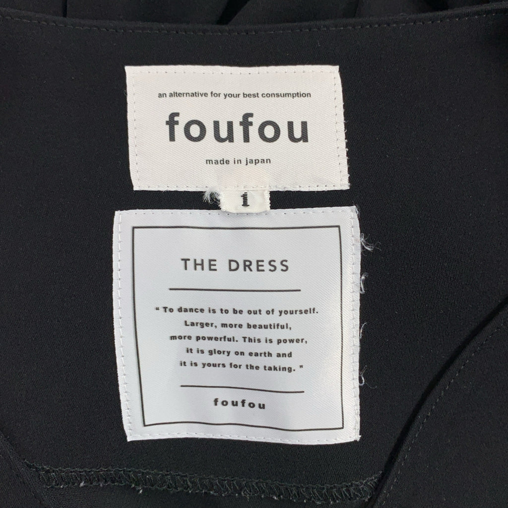 foufou / 후후 | THE DRESS #11 V neck gather one piece V 넥 개더 원피스 | 1 | 블랙 | 여성