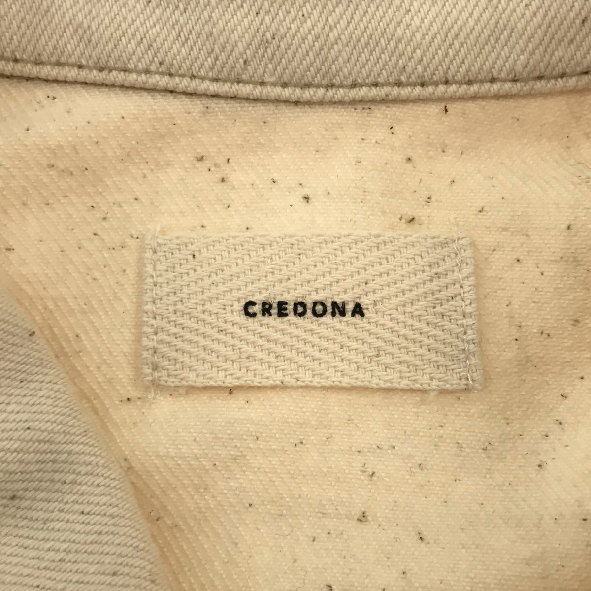 [Good Condition] CREDONA | One-wash short denim jacket | F | Ecru | Women's