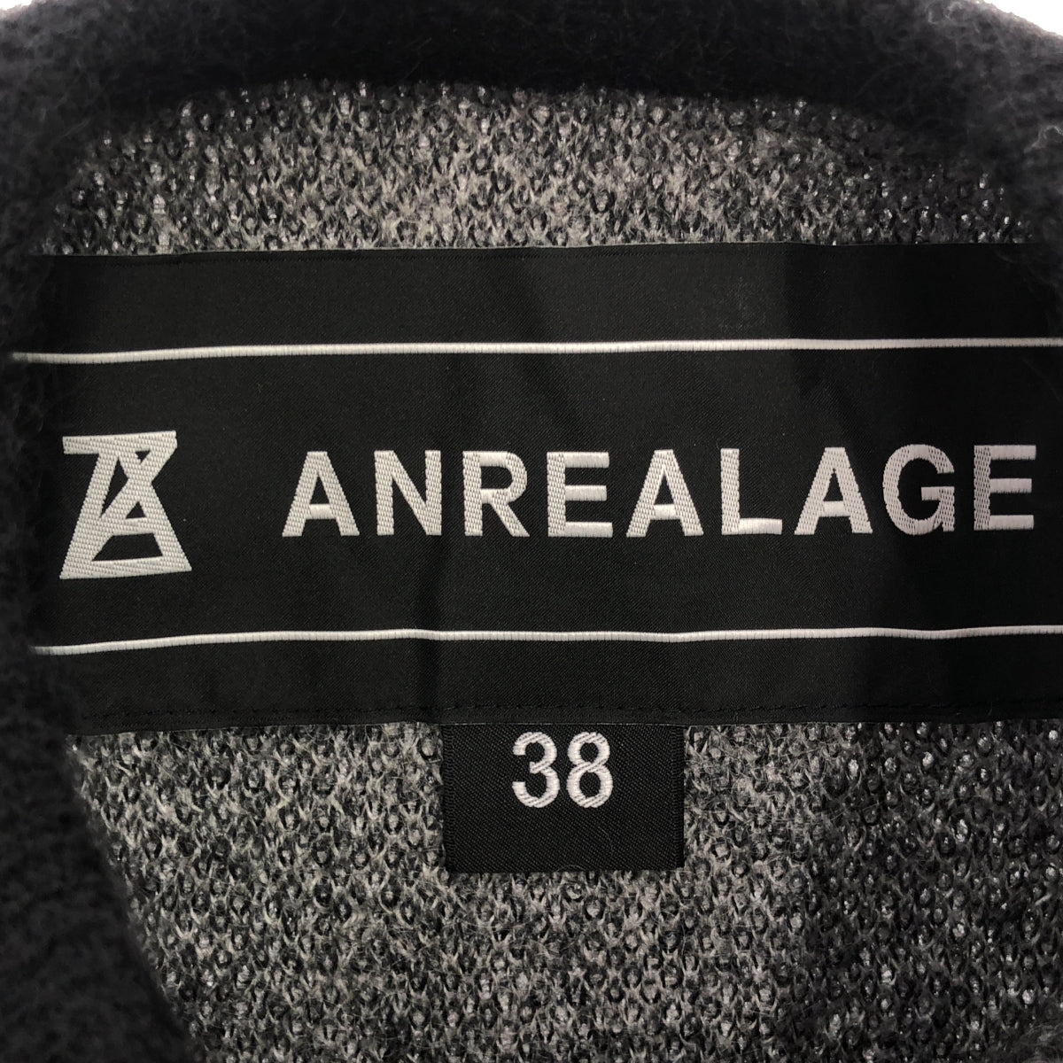 ANREALAGE / アンリアレイジ | HUGE SNOW PATTERN KNIT モヘア ウール混 雪柄 ジャガード クルーネック ニット | 38 | ブラック | レディース