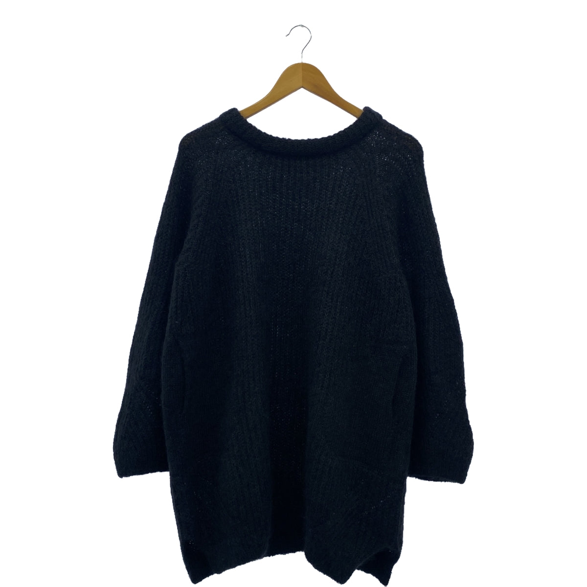 il by saori komatsu / 아이엘바이사오리코마츠 | 모헤야 실크 니트 풀오버 | 38 | 블랙 | 여성