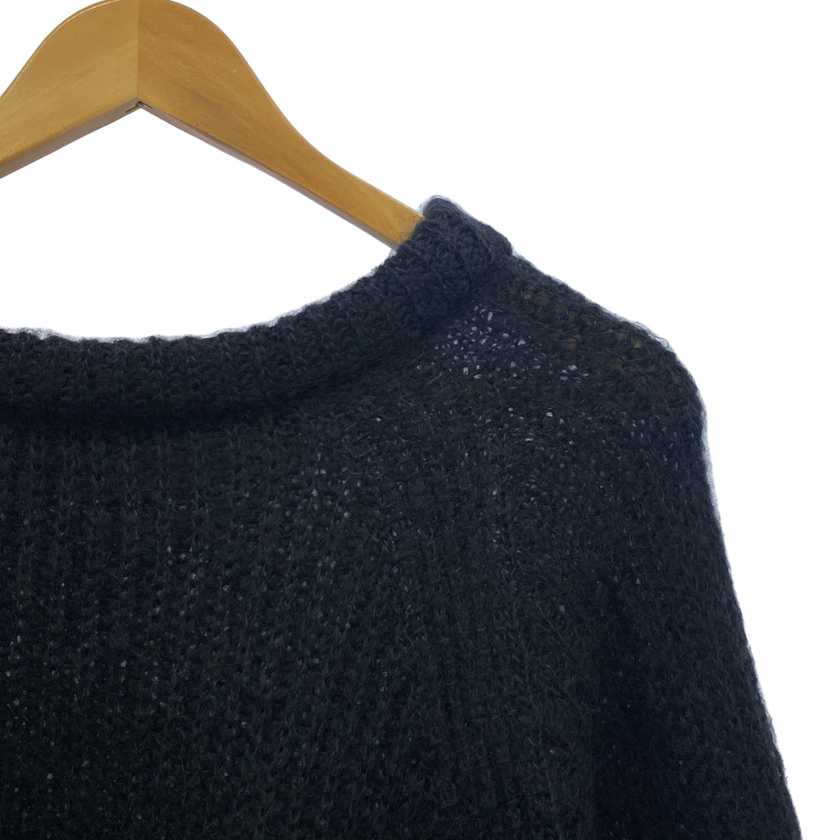 il by saori komatsu / 아이엘바이사오리코마츠 | 모헤야 실크 니트 풀오버 | 38 | 블랙 | 여성