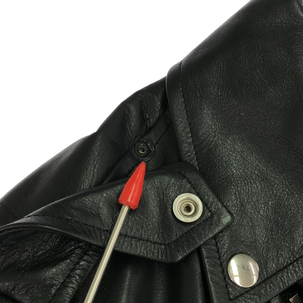 BALENCIAGA / バレンシアガ | 2016AW | SWING TOP LEATHER JACKET スウィング バイカージャケット | 34 | ブラック | レディース