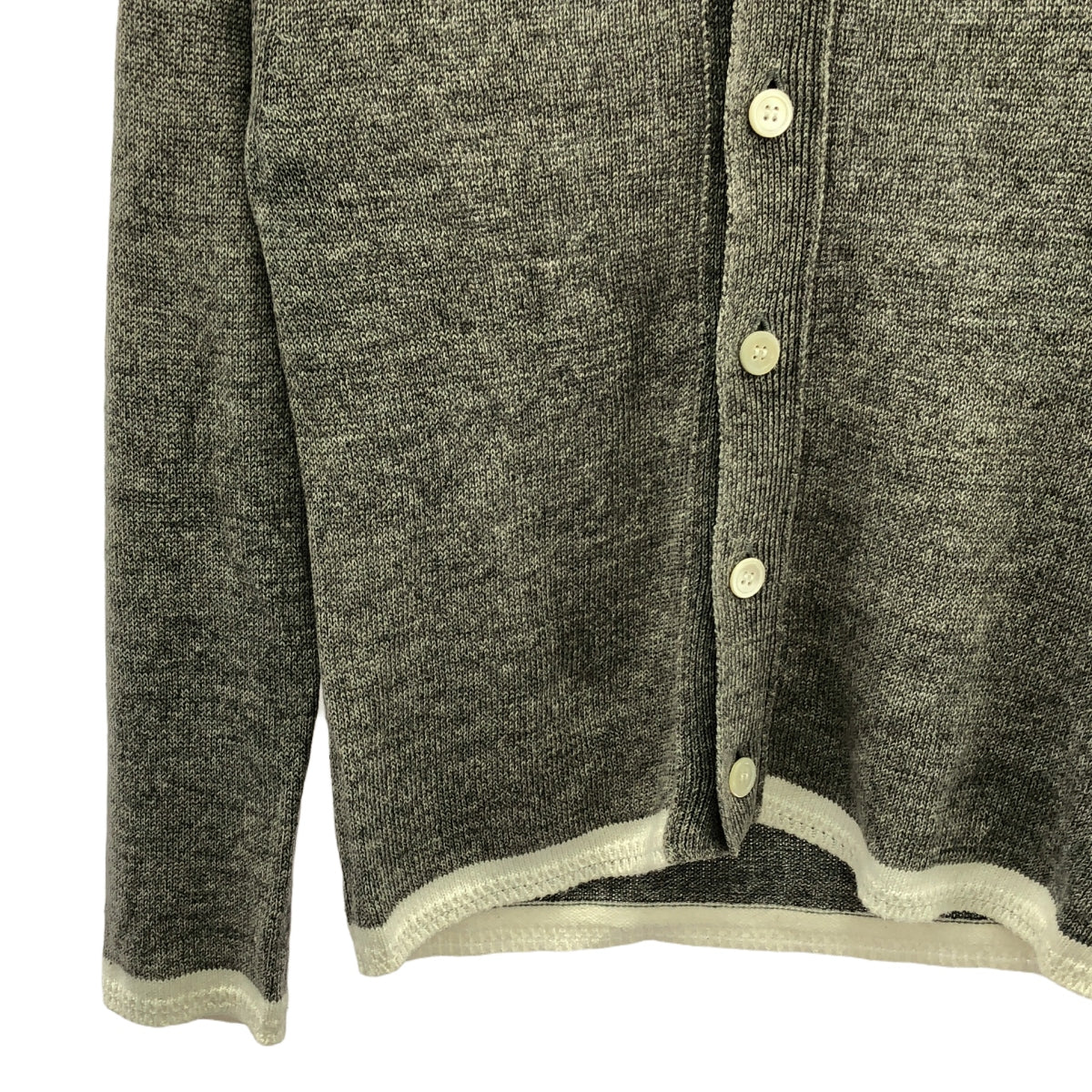 COMME des GARCONS SHIRT / コムデギャルソンシャツ | リネン バイカラー ニット カーディガン | XS | レディース