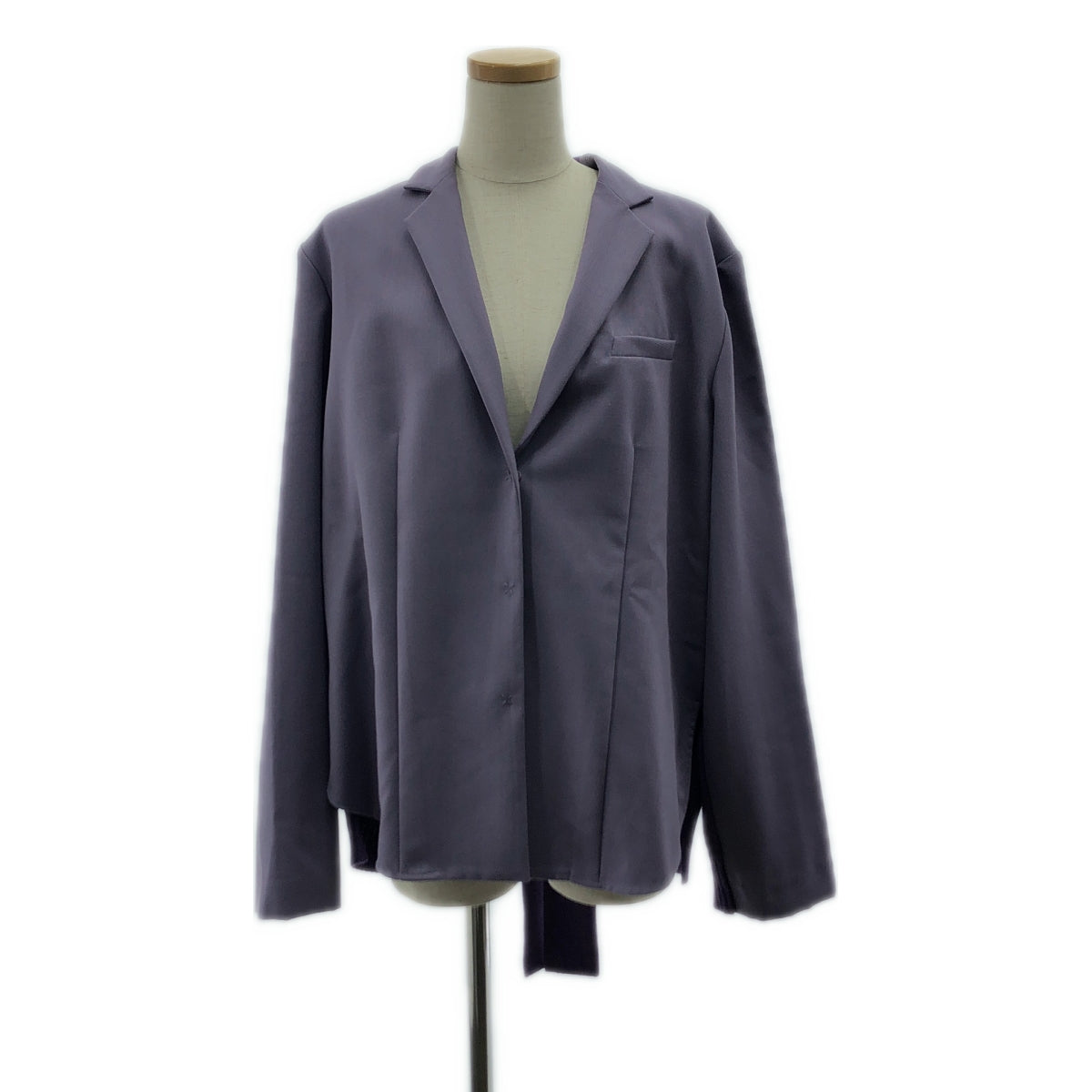 IRENE / アイレネ | 2019AW | IRENE Back Knit Light Jacket バック ニット ライト ジャケット | 36 | パープル | レディース