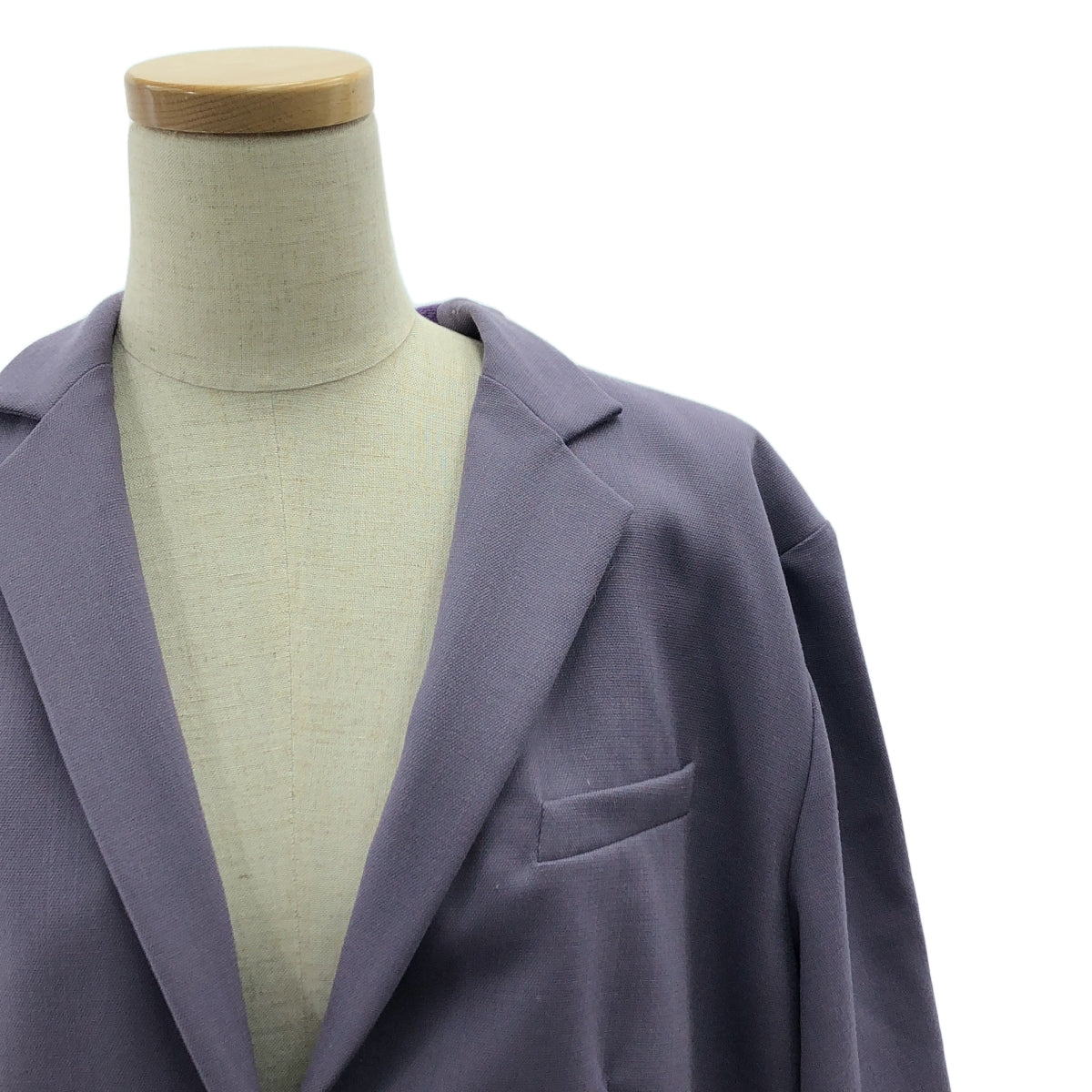 IRENE / アイレネ | 2019AW | IRENE Back Knit Light Jacket バック ニット ライト ジャケット | 36 | パープル | レディース