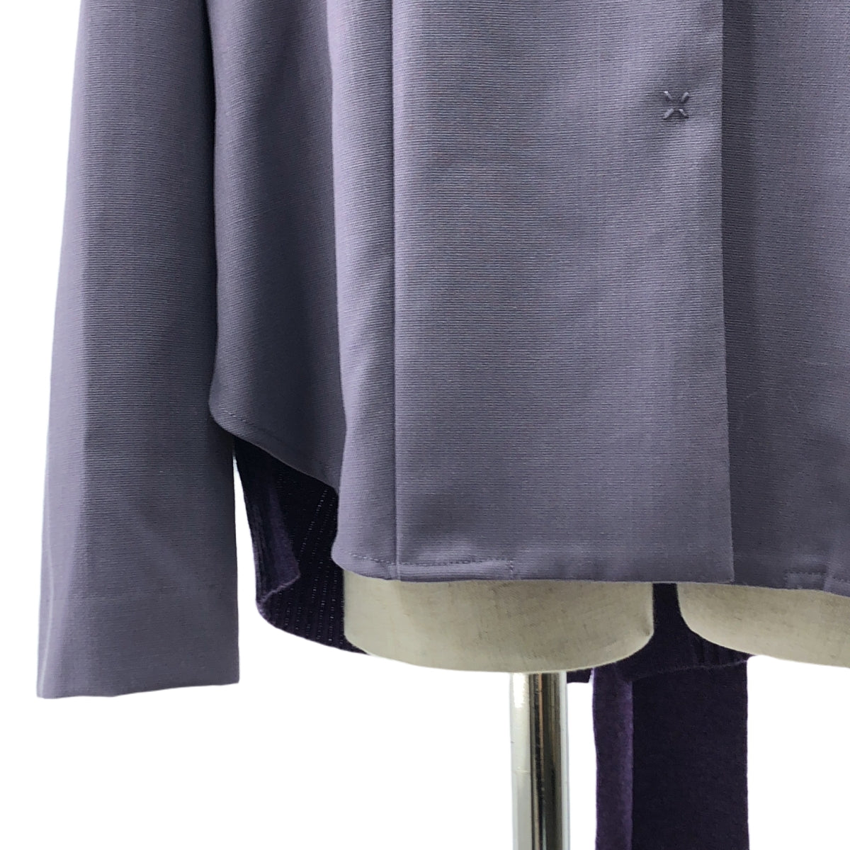 IRENE / アイレネ | 2019AW | IRENE Back Knit Light Jacket バック ニット ライト ジャケット | 36 | パープル | レディース