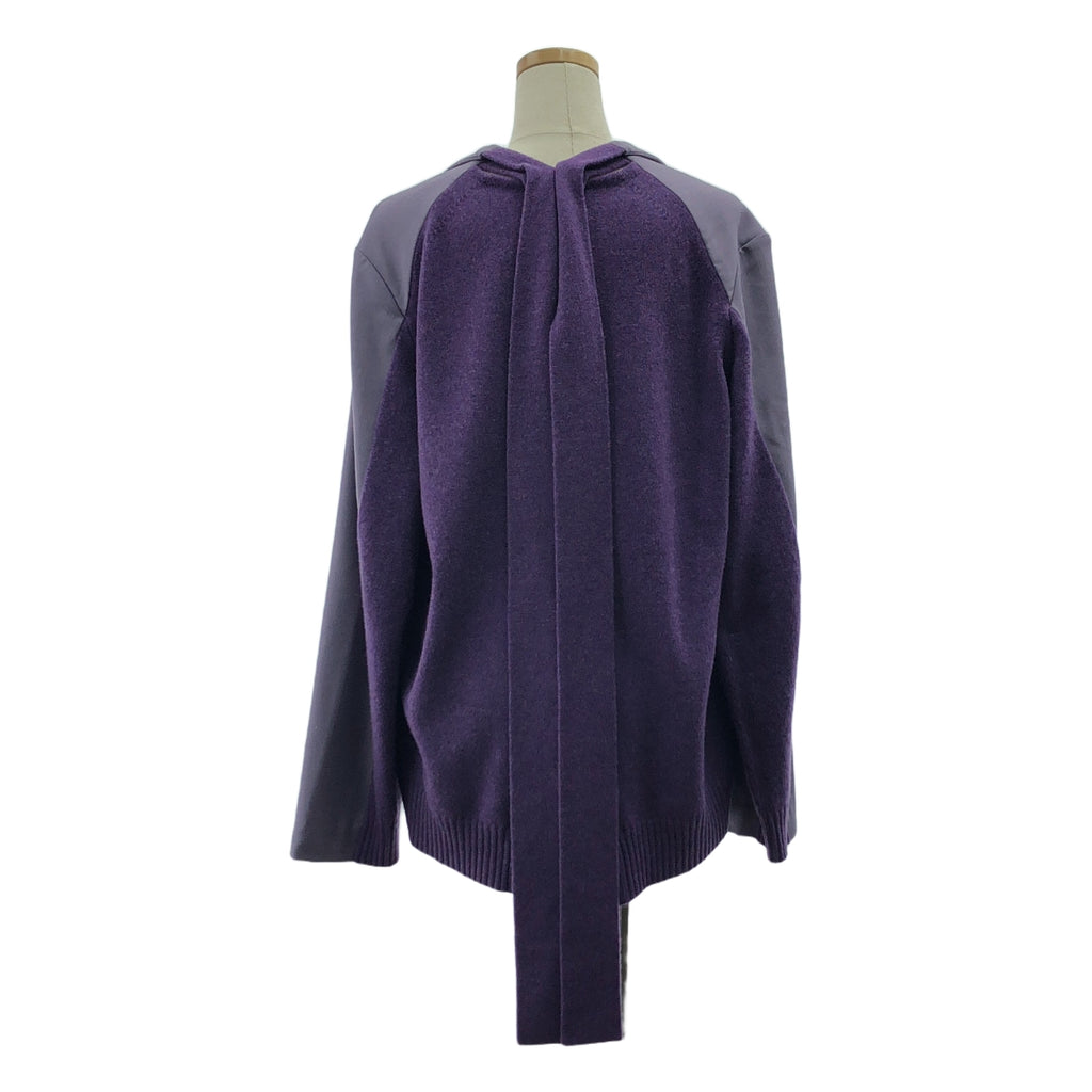 IRENE / アイレネ | 2019AW | IRENE Back Knit Light Jacket バック ニット ライト ジャケット | 36 | パープル | レディース