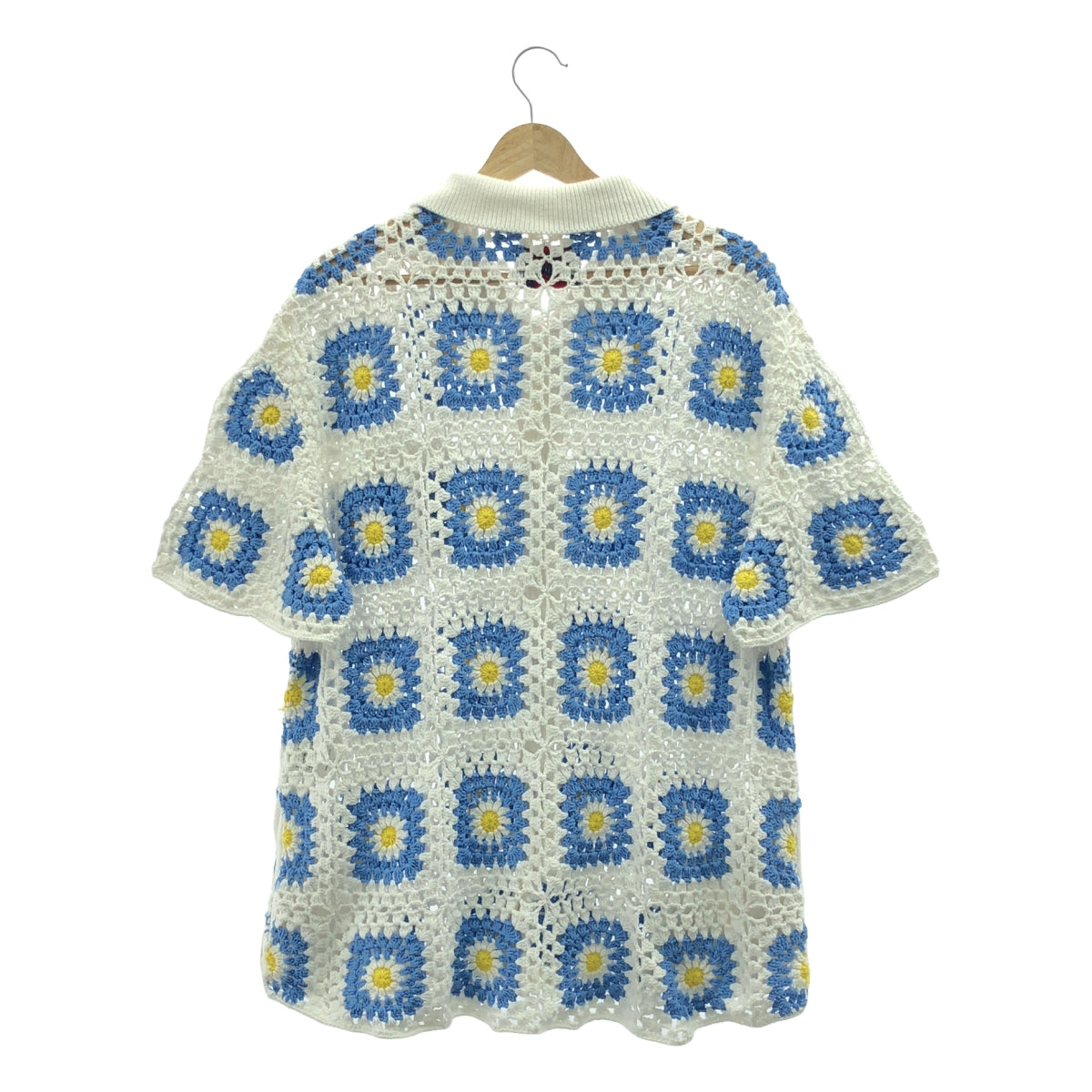 SON OF THE CHEESE / 사노바 치즈 | 2023SS | Flower Knit Shirt 꽃 니트 폴로 셔츠 | M | 남성