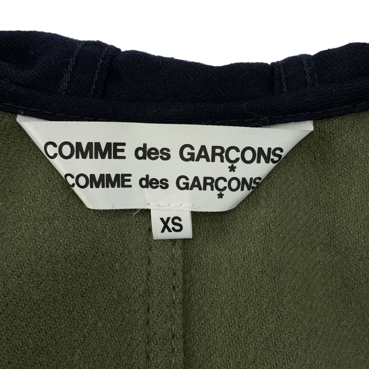 COMME des GARCONS COMME des GARCONS / コムコム | 2010AW | 変形 バイカラー シングルブレスト ロングジャケット フーディ | XS | レディース