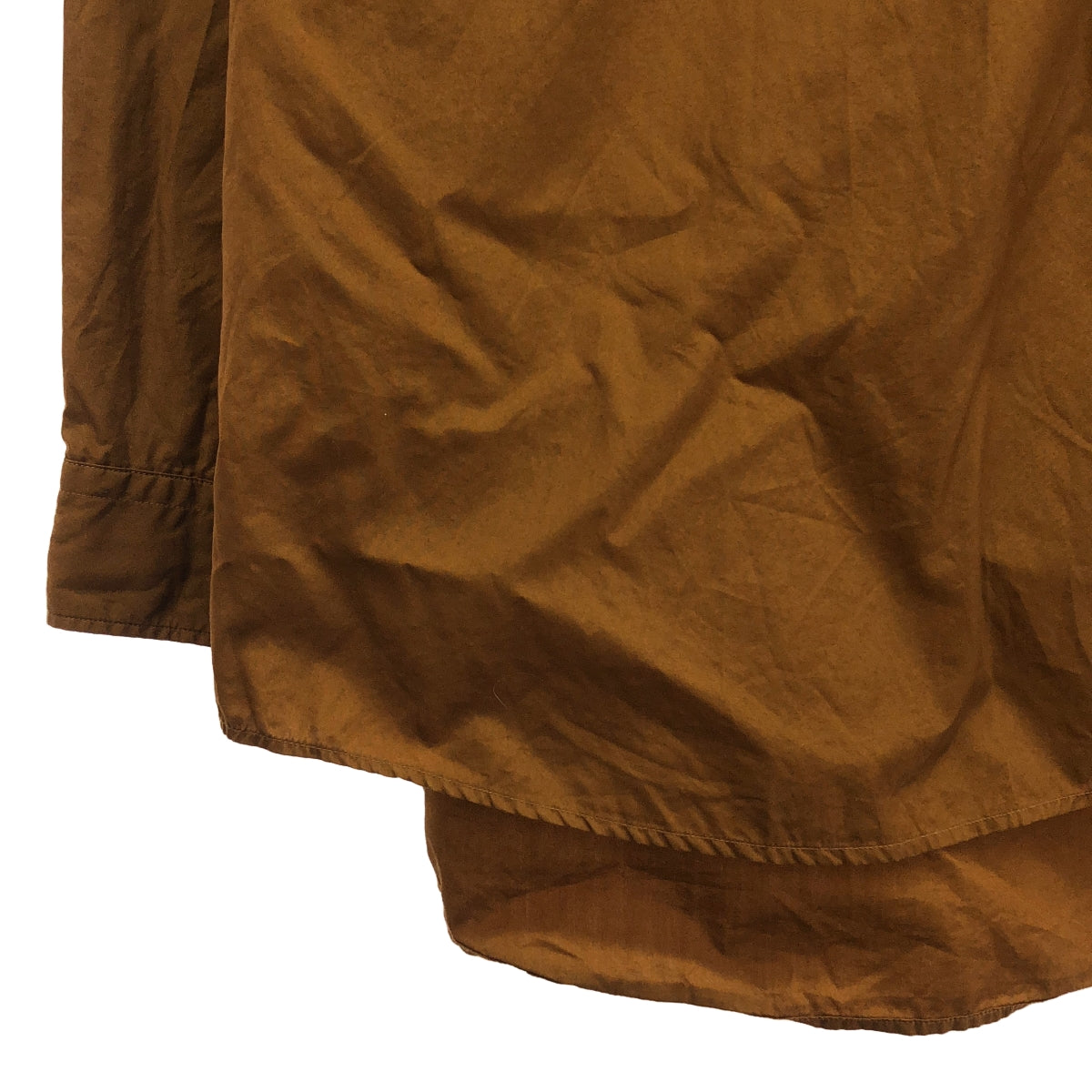 [狀況極佳] Graphpaper | 2021 春夏 | 寬版超大長袖常規領襯衫 | F 碼 | 棕色 | 男款