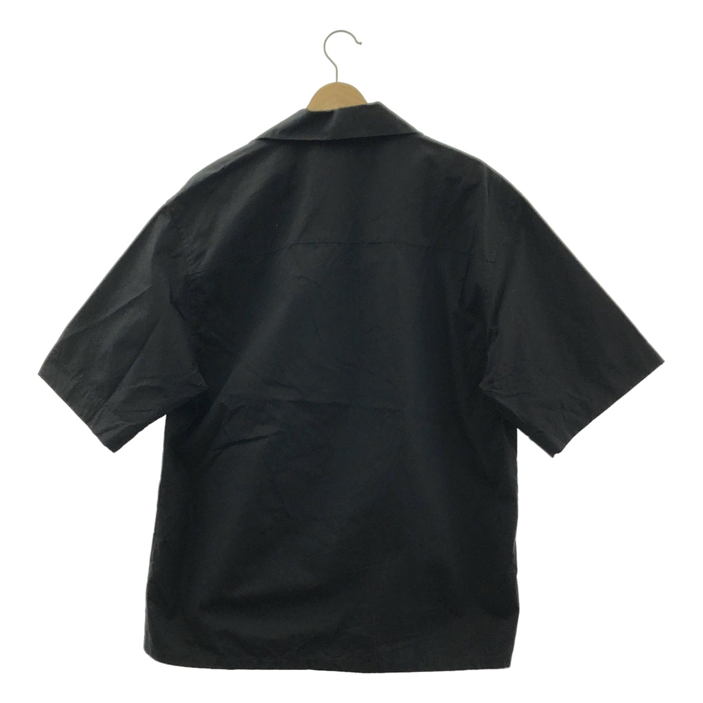 MARNI / マルニ | Organic Poplin Shirt / ステッチワーク ロゴ オープンカラーシャツ | 46 | メンズ