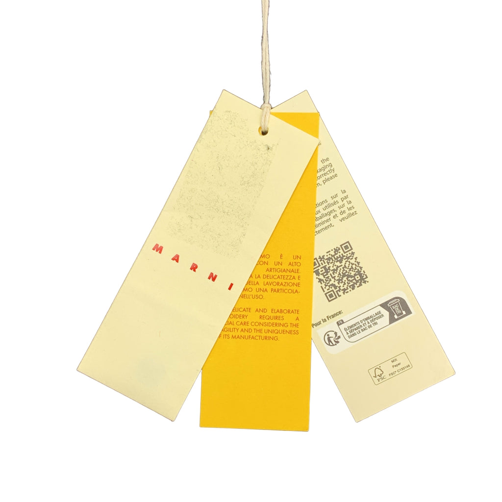 MARNI / マルニ | Organic Poplin Shirt / ステッチワーク ロゴ オープンカラーシャツ | 46 | メンズ