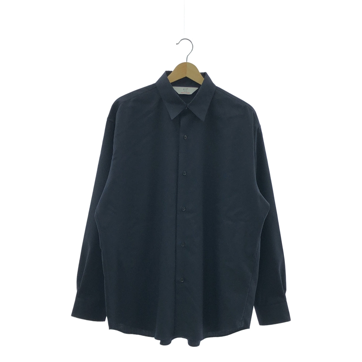 417 EDIFICE | 2025SS | 常規羊毛襯衫 | M | 海軍藍 | 男款