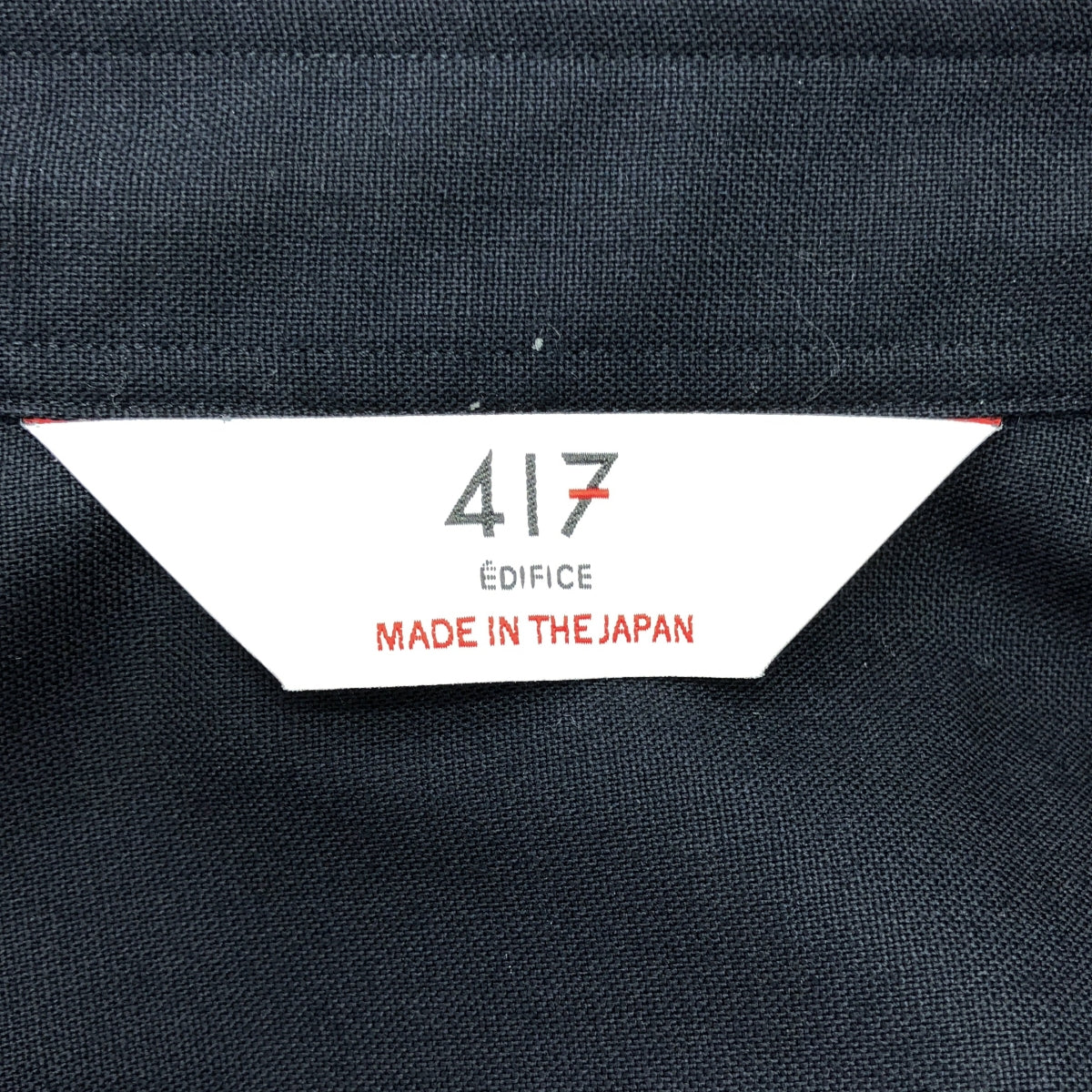 417 EDIFICE | 2025SS | 常規羊毛襯衫 | M | 海軍藍 | 男款
