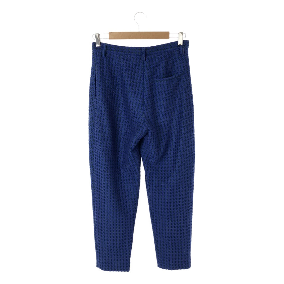 YUKI / 유키 | 총무늬 와이드 테이퍼드 팬츠 | M | 블루/그린 | 여성