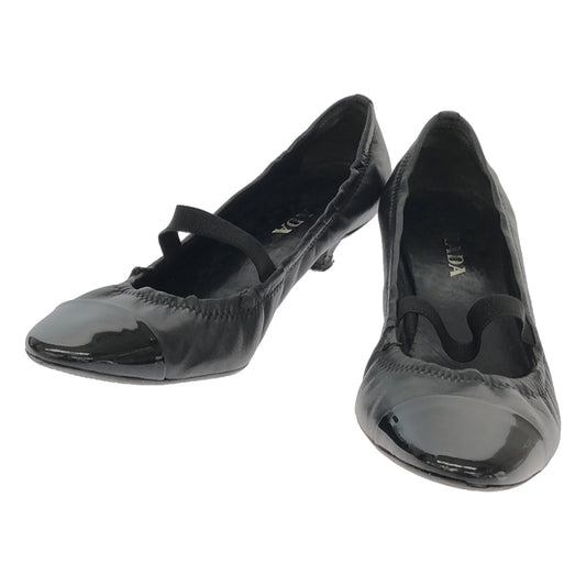 PRADA | Patent toe leather heel pumps | 36 |