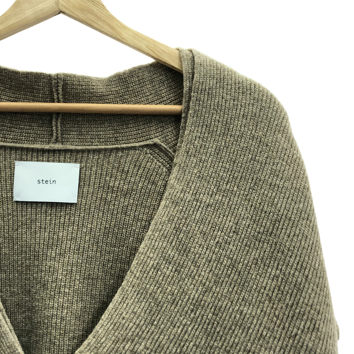 stein / シュタイン | Lay Deep V Neck Knit レイヤードニット | S | ベージュ | レディース