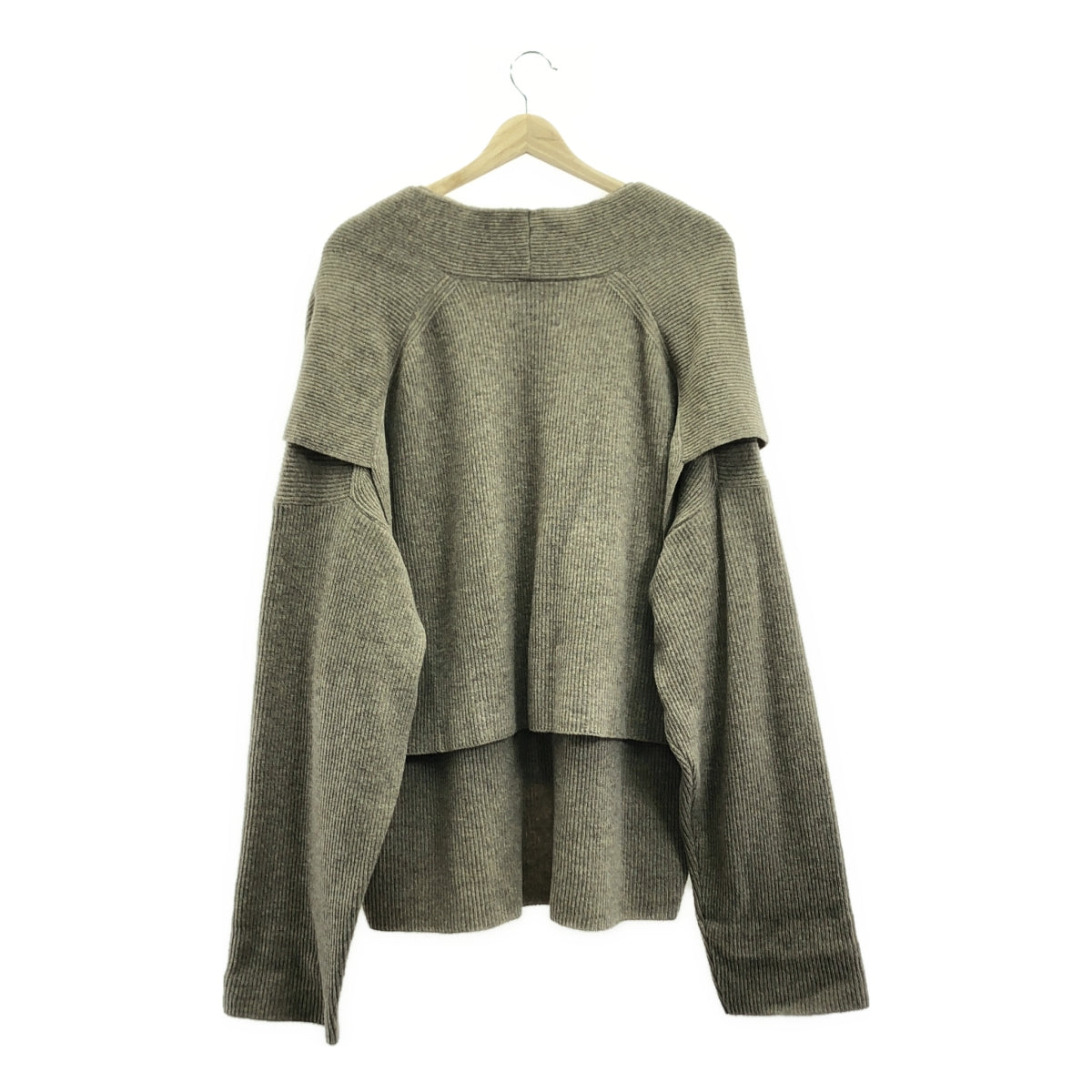 stein / シュタイン | Lay Deep V Neck Knit レイヤードニット | S | ベージュ | レディース