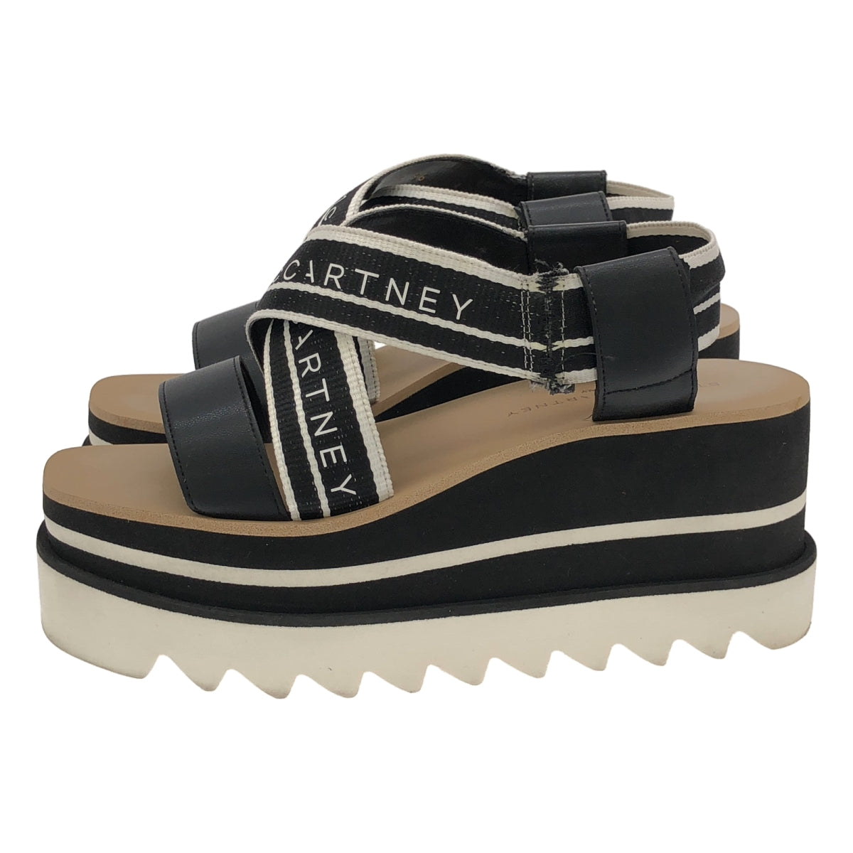 STELLA McCARTNEY / ステラマッカートニー | スニークエリス ストライプ プラットフォームサンダル | 36 | レディース