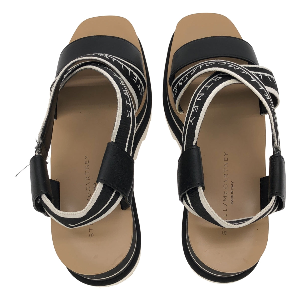 STELLA McCARTNEY / ステラマッカートニー | スニークエリス ストライプ プラットフォームサンダル | 36 | レディース