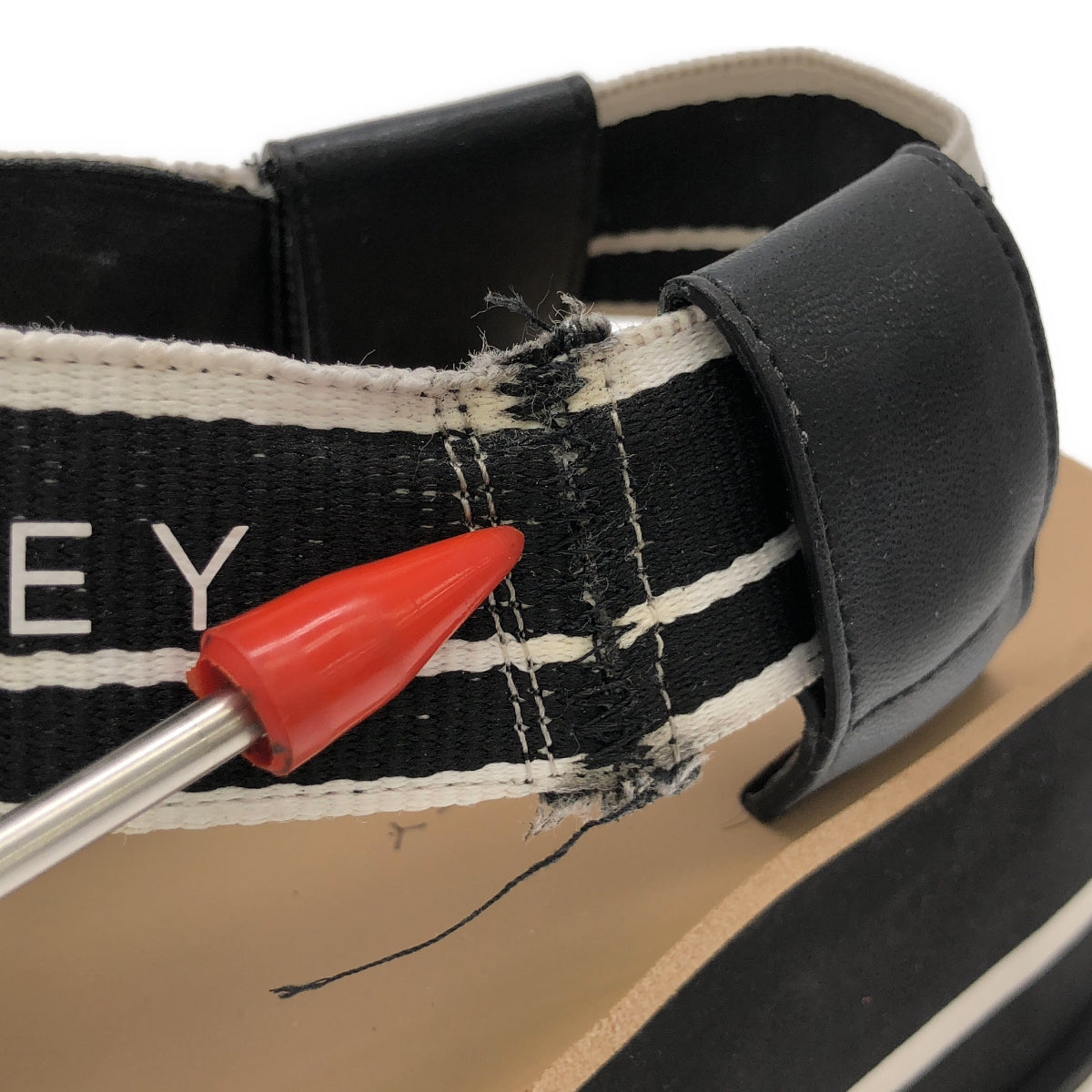 STELLA McCARTNEY / ステラマッカートニー | スニークエリス ストライプ プラットフォームサンダル | 36 | レディース