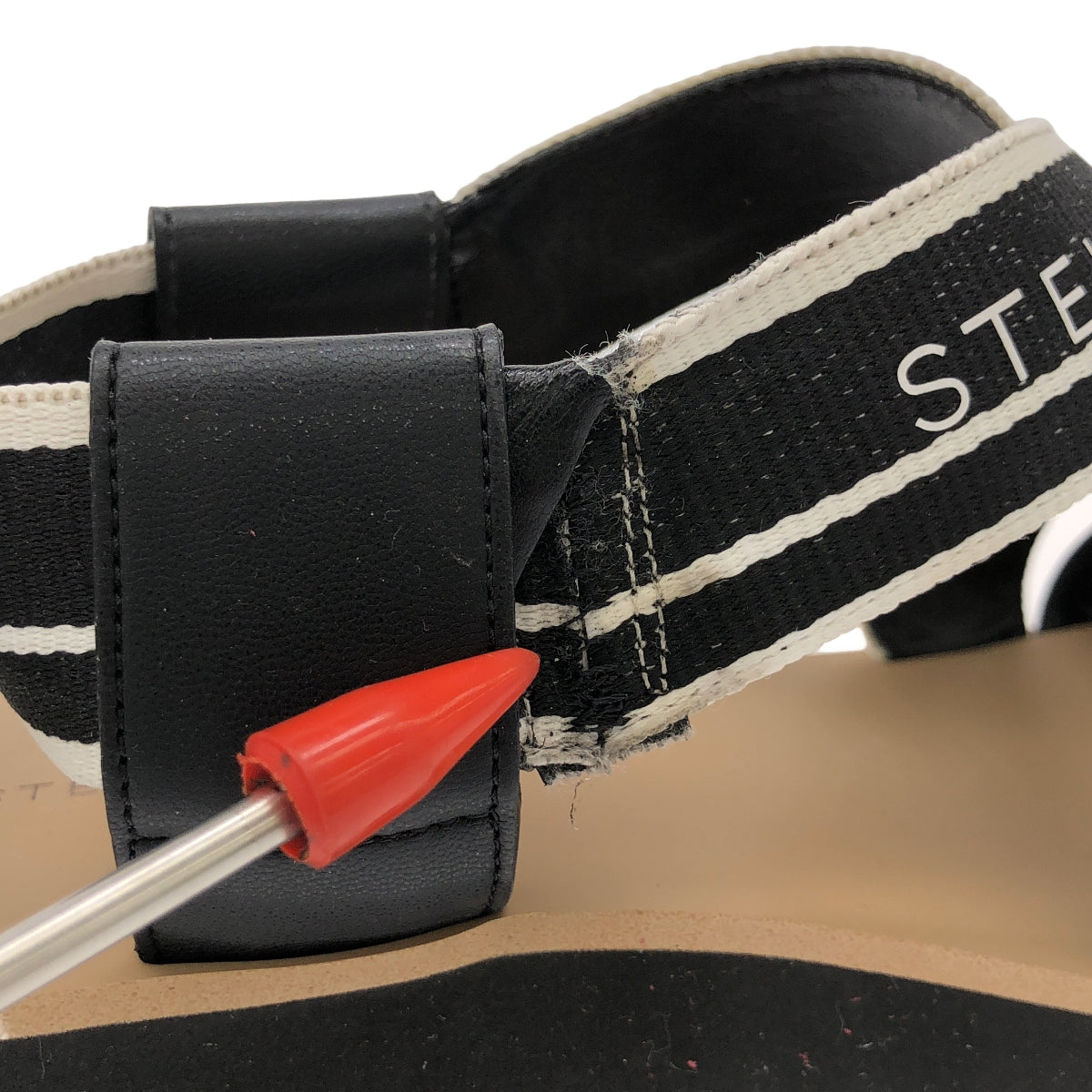 STELLA McCARTNEY / ステラマッカートニー | スニークエリス ストライプ プラットフォームサンダル | 36 | レディース