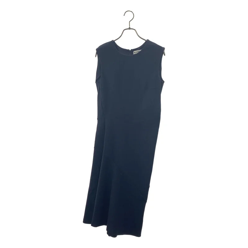 JIL SANDER / ジルサンダー | レーヨン アシンメトリー バックジップ ノースリーブ ワンピース | 40 | レディース