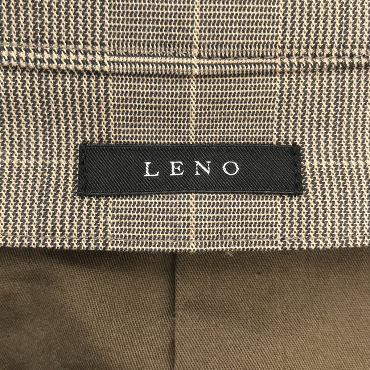 [Good Condition] LENO | 2021AW | BAL COLLAR COAT Wool Bal Collar Coat | Size 3 | Glen Check | Men's