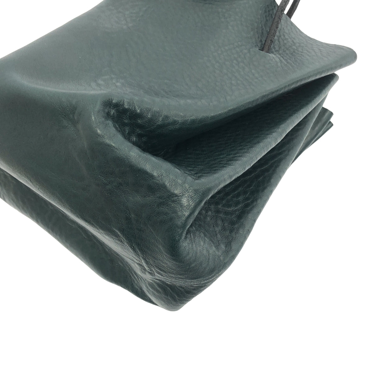 [品相良好] TAGLIOVIVO | 2024 | × HUES 皮革抽繩單肩包 | 深綠色 | 男士