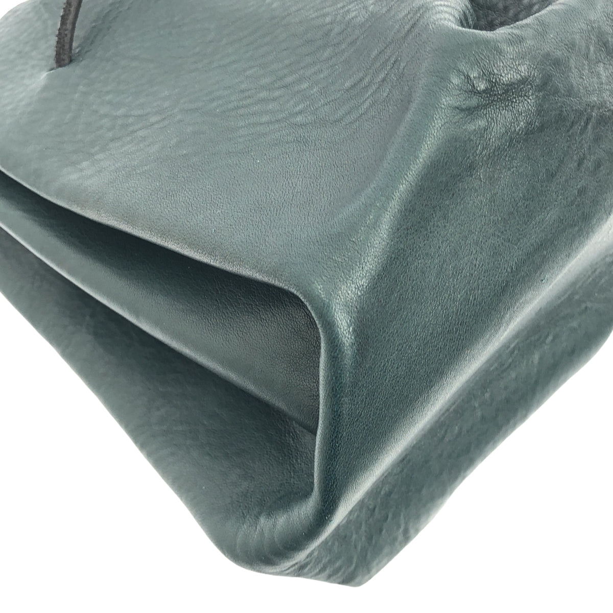 [品相良好] TAGLIOVIVO | 2024 | × HUES 皮革抽繩單肩包 | 深綠色 | 男士