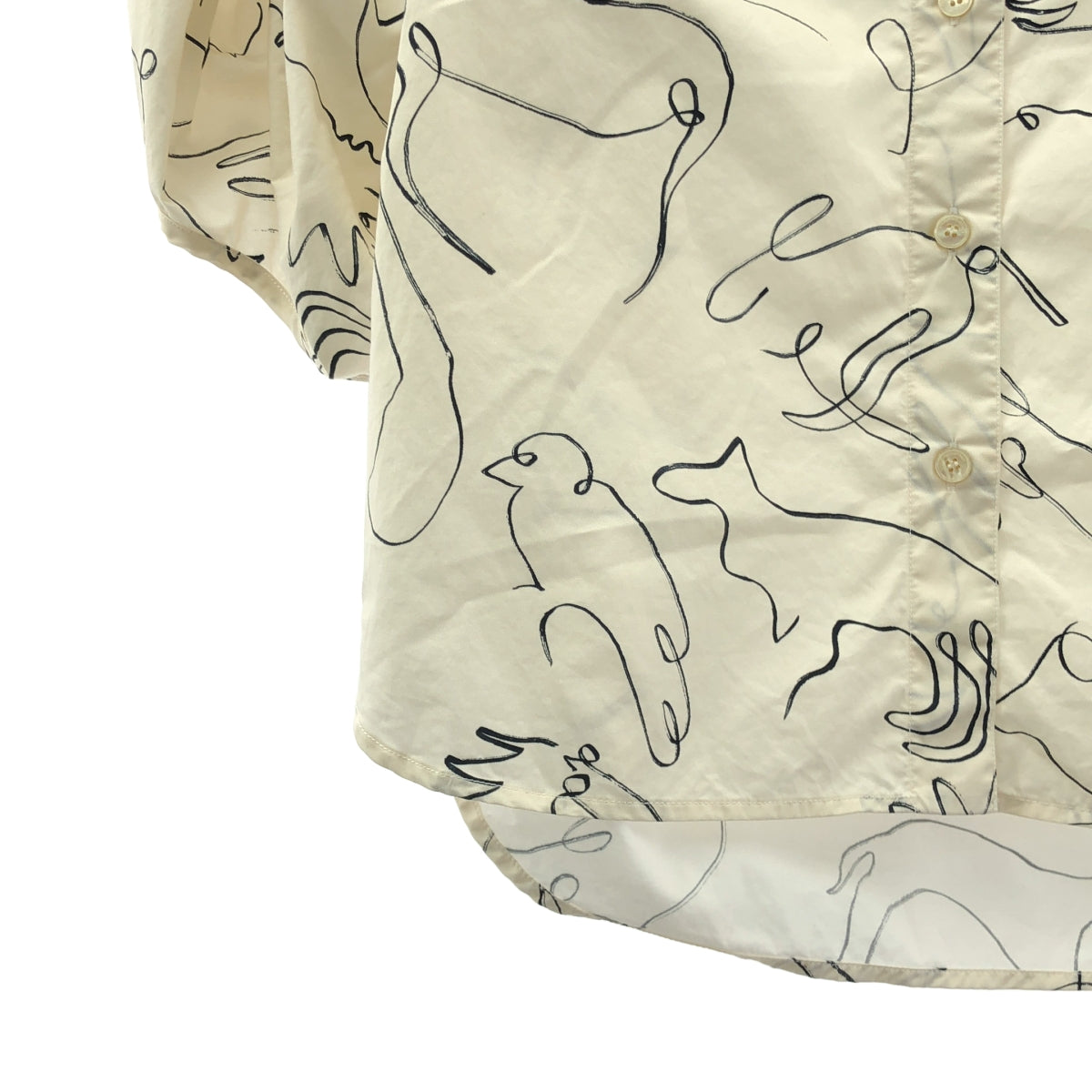 13万円ステラマッカートニー Doodle-Printパフスリーブブラウス新品 13万円ステラマッカートニー Doodle-Printパフスリーブブラウス新品