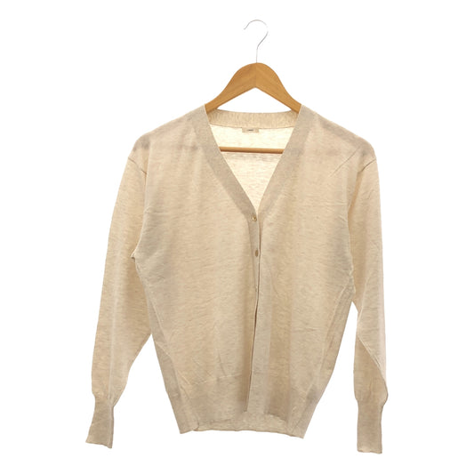 [Good Condition] IENA | 2021SS | Cotton Linen V-neck Cardigan | F | Ivory | Women's