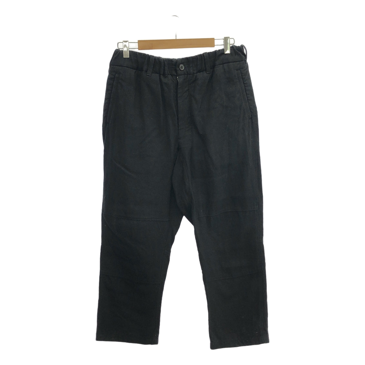 山內 |鹽縮拉絨亞麻褲 |尺寸 4 |黑色 |男士