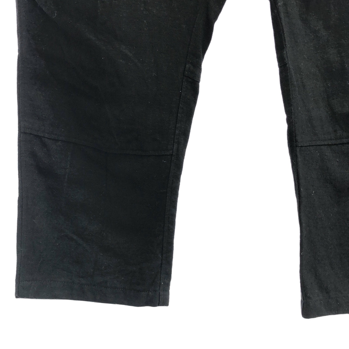 山內 |鹽縮拉絨亞麻褲 |尺寸 4 |黑色 |男士