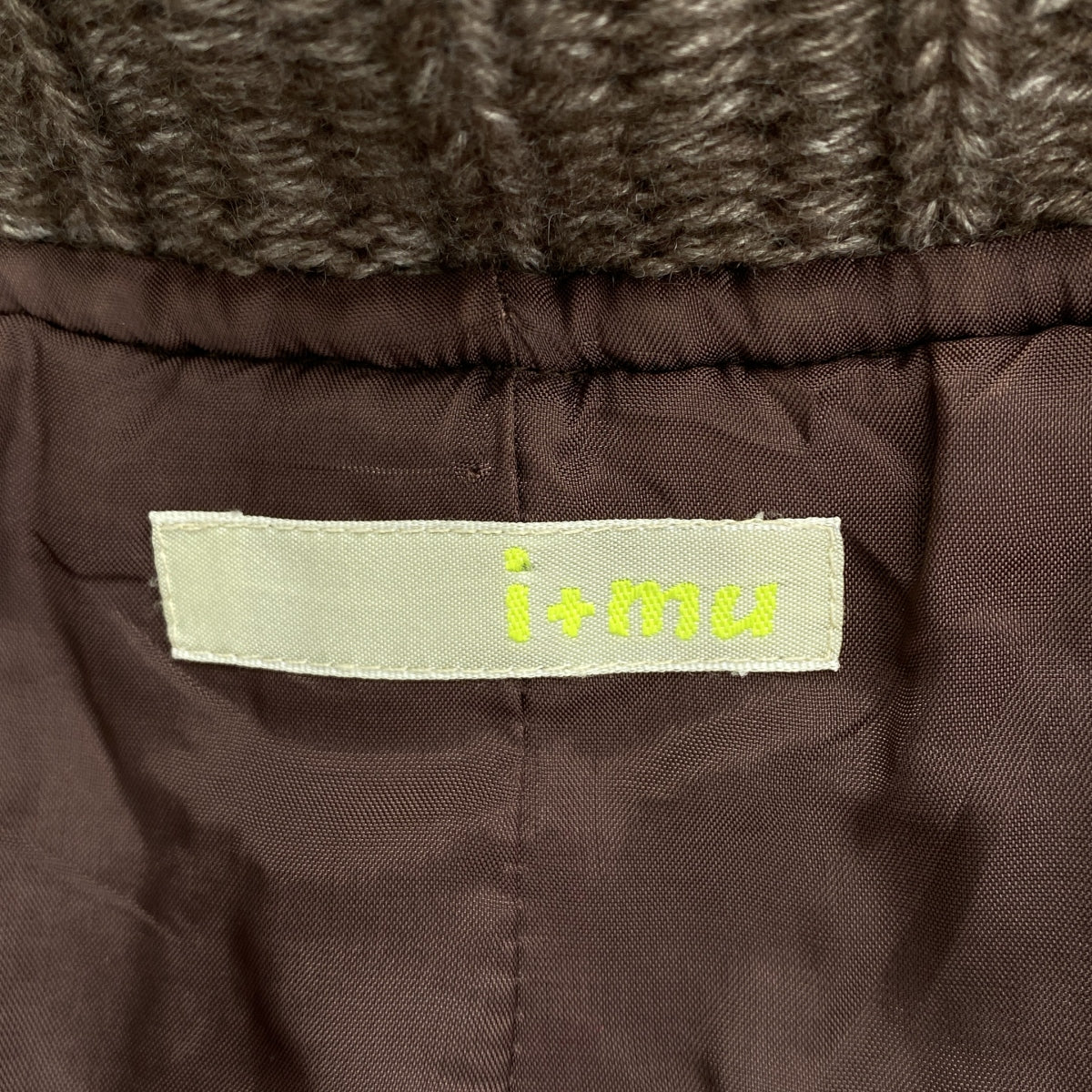 i+mu / イム | センソユニコ / ウール ニット切替 ロングジレ | 40 | レディース