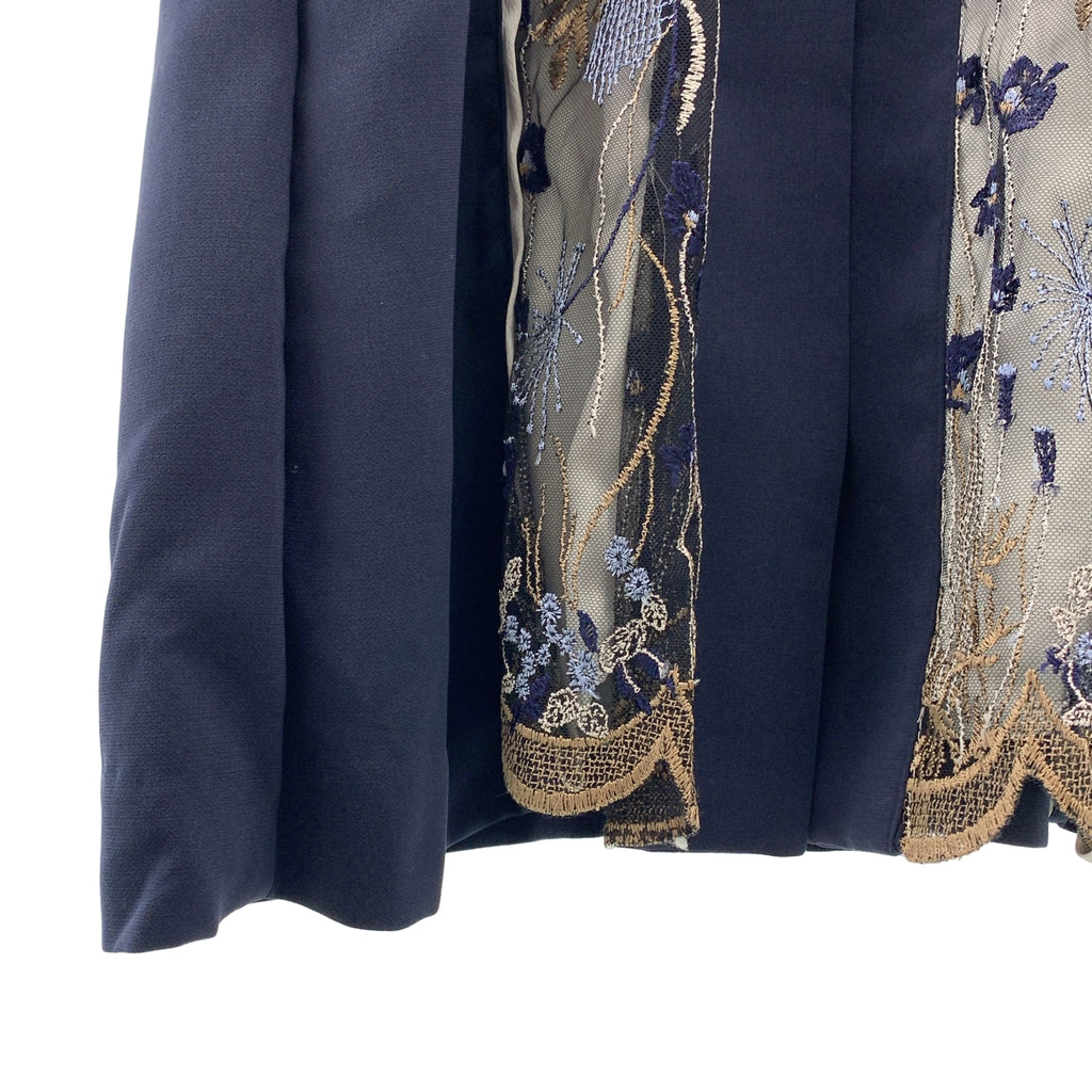 【美品】  MURRAL / ミューラル | 2023SS | フラワーチュールオープンロングドレス | F | ネイビー | レディース