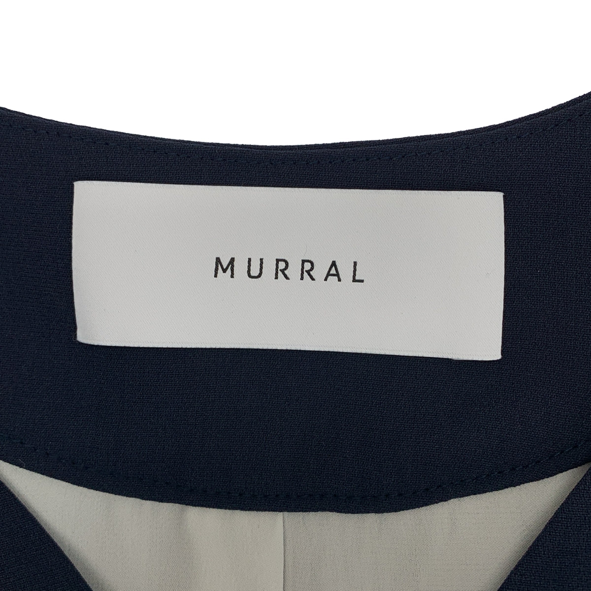 【成色極佳】MURRAL | 2023春夏 | 花朵薄紗開衩長裙 | F碼 | 海軍藍 | 女裝